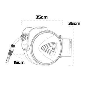 Avvolgitubo Automatico Per Giardino Girevole Ed Autoavvolgente Con Pompa Da 20 Mt
