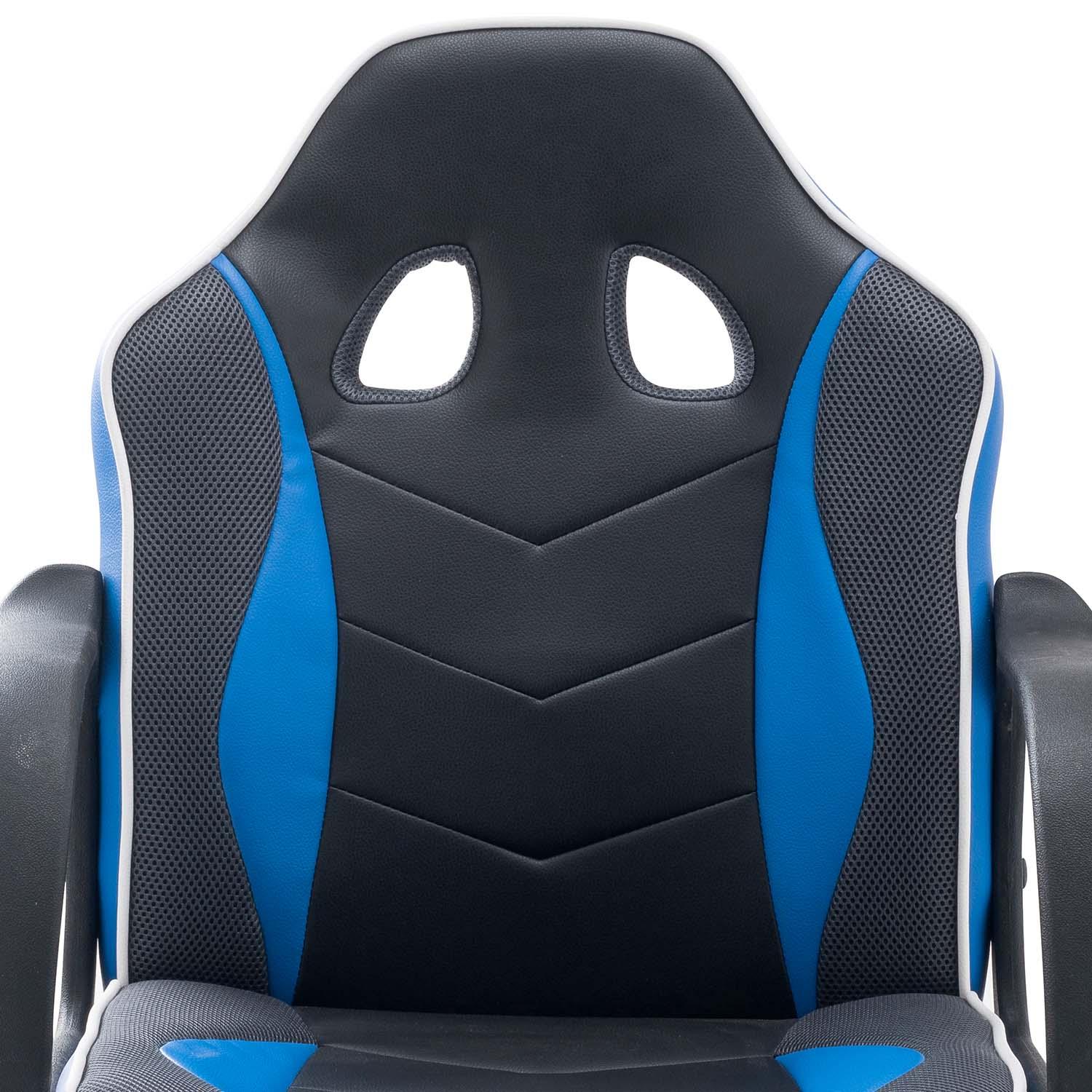 Assen - sedia gaming in pvc+pl e nylon nero e blu