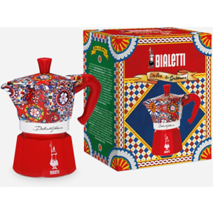Cafetière italienne BIALETTI Moka Express Rouge Dolce&Gabbana - capacité 3 tasses