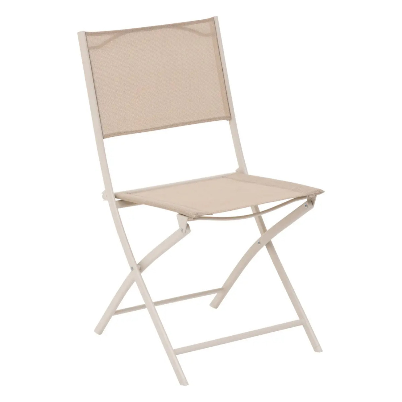 Lot de 4 chaises de jardin pliantes "Modula" lin et argile