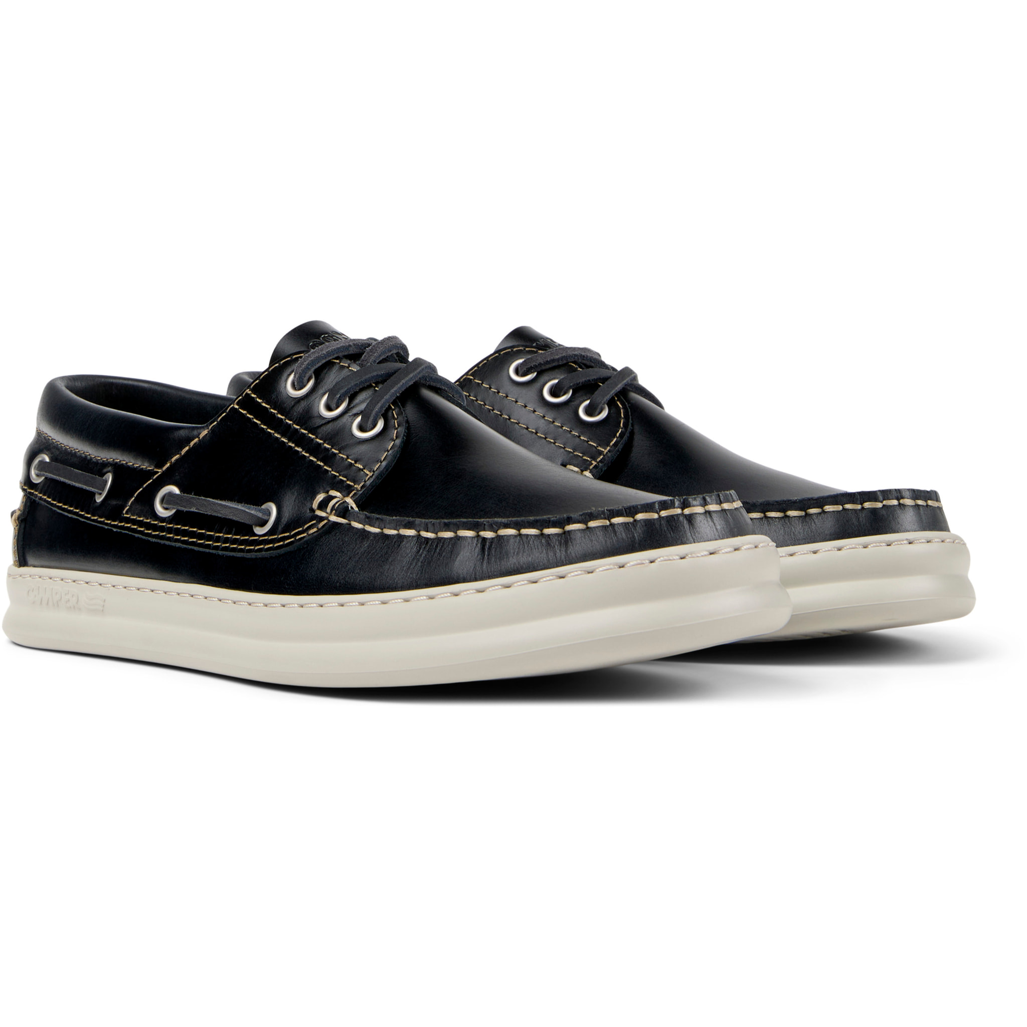 Scarpe stringate - CAMPER Runner Four - Blu - Pelle liscia