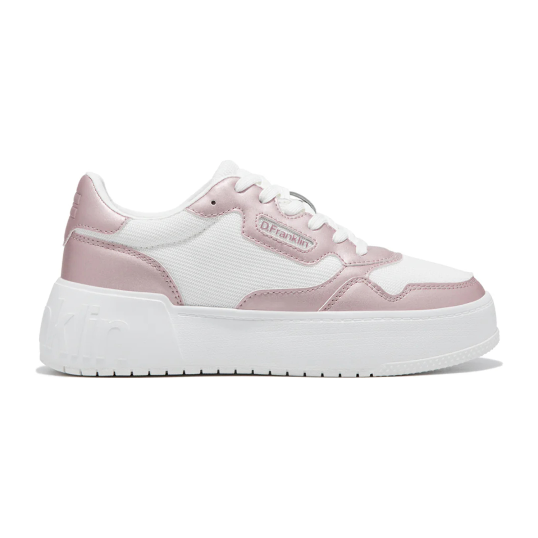 Zapatillas Deportivas Casual Mujer Court Basic Mesh Oro Rosado D.Franklin