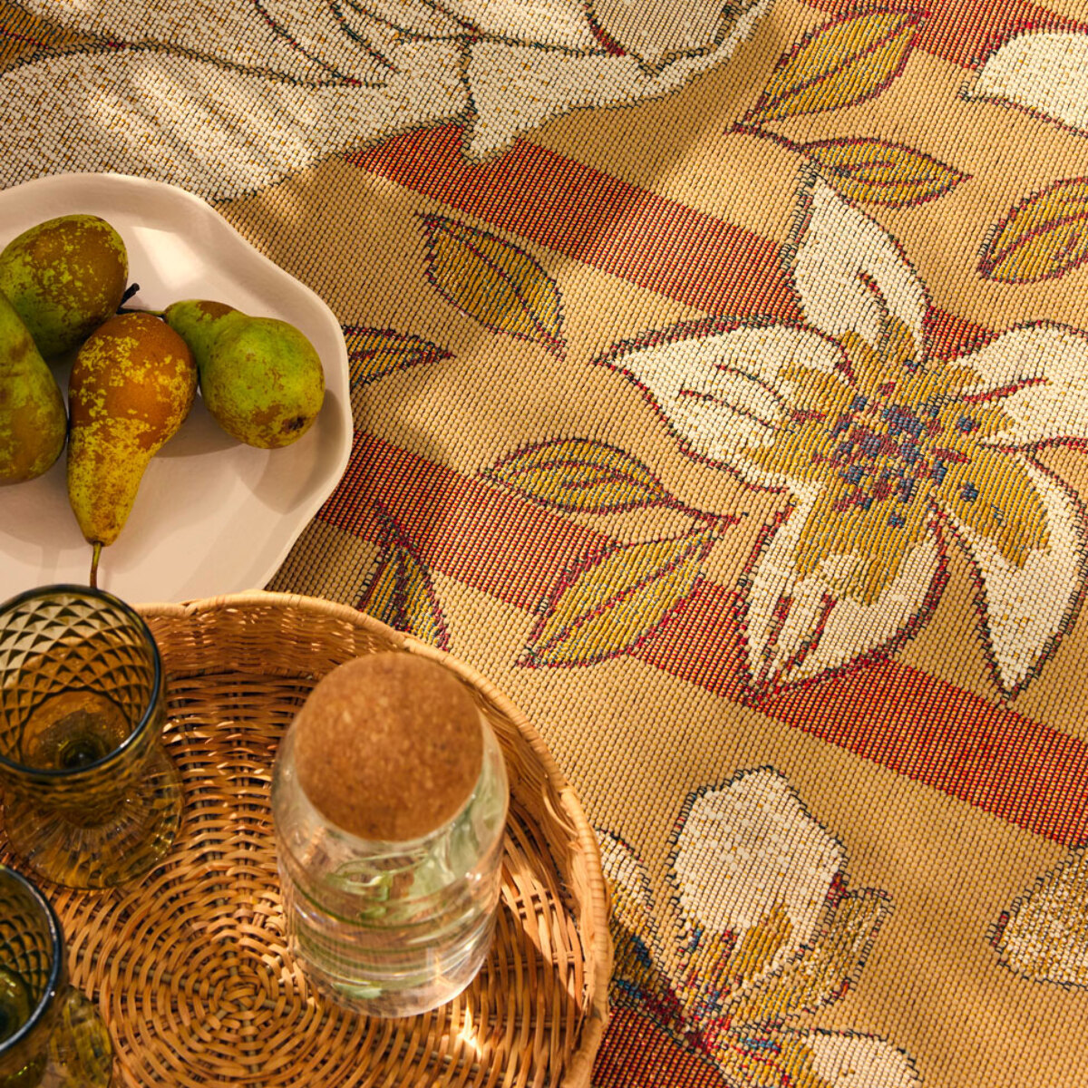 LIDO - Tapis intérieur/extérieur à motif floraux multicolores
