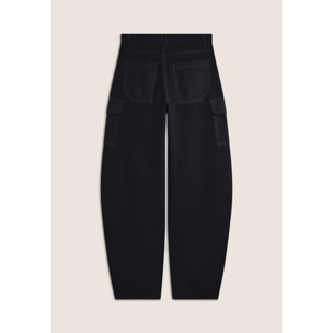 Pantaloni Cargo carrot fit in canvas