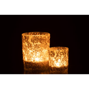 J-Line photophore Paillettes - verre - champagne - large