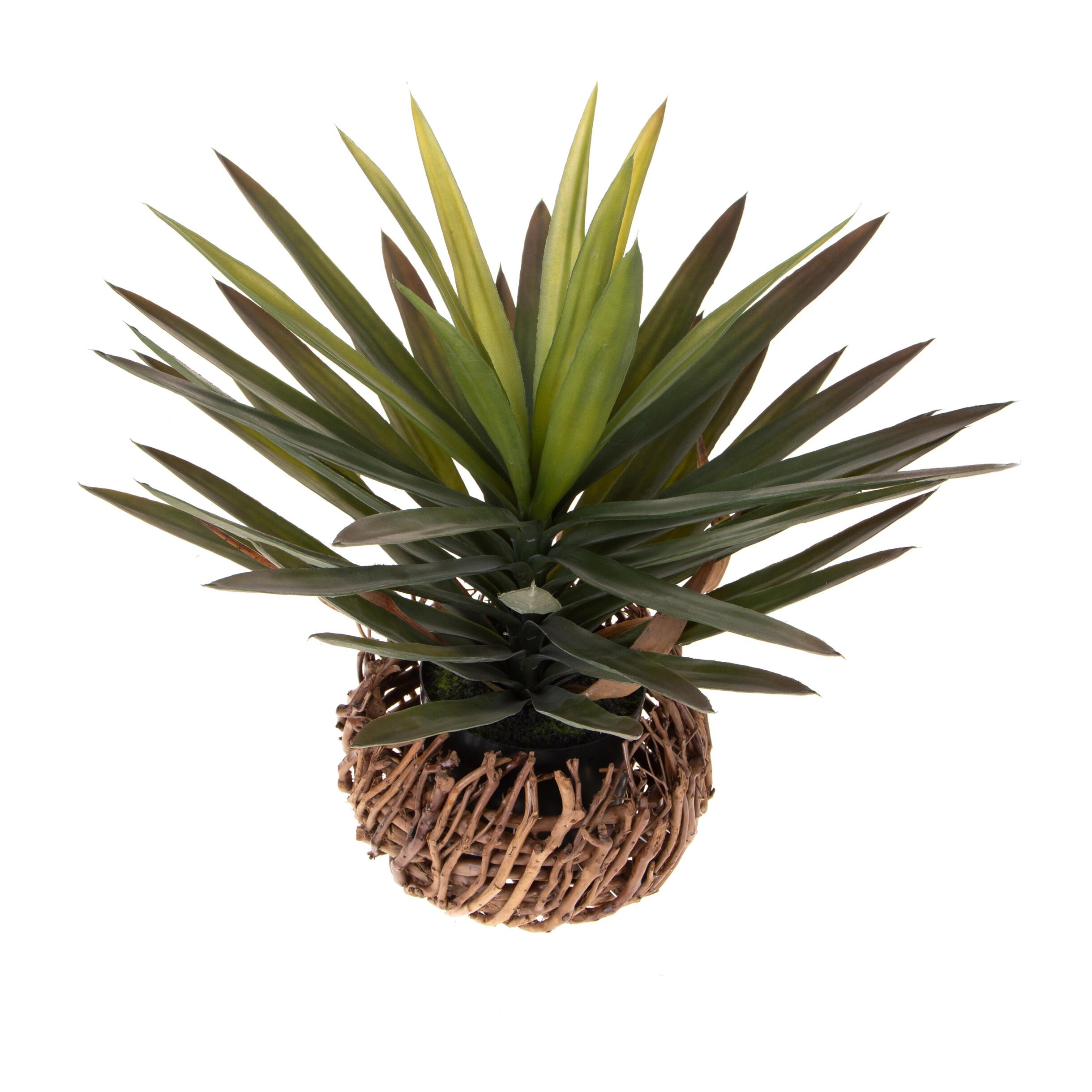 Cachepot con stecchi naturali - Pezzi 1 - Marrone - 23XH15X23cm - Bianchi Dino