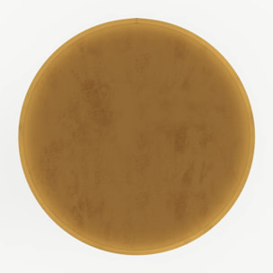 Lot de 2 tabourets de bar 73 cm en velours jaune curry - Kendal