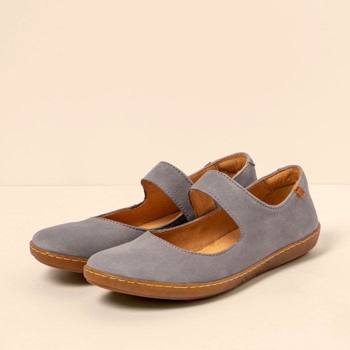 Bailarinas N5301 NOBUCK LAVADO DENIM/ CORAL color Denim