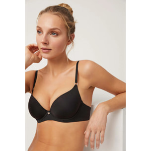 Reggiseno imbottito con ferretto nero, coppe B e C