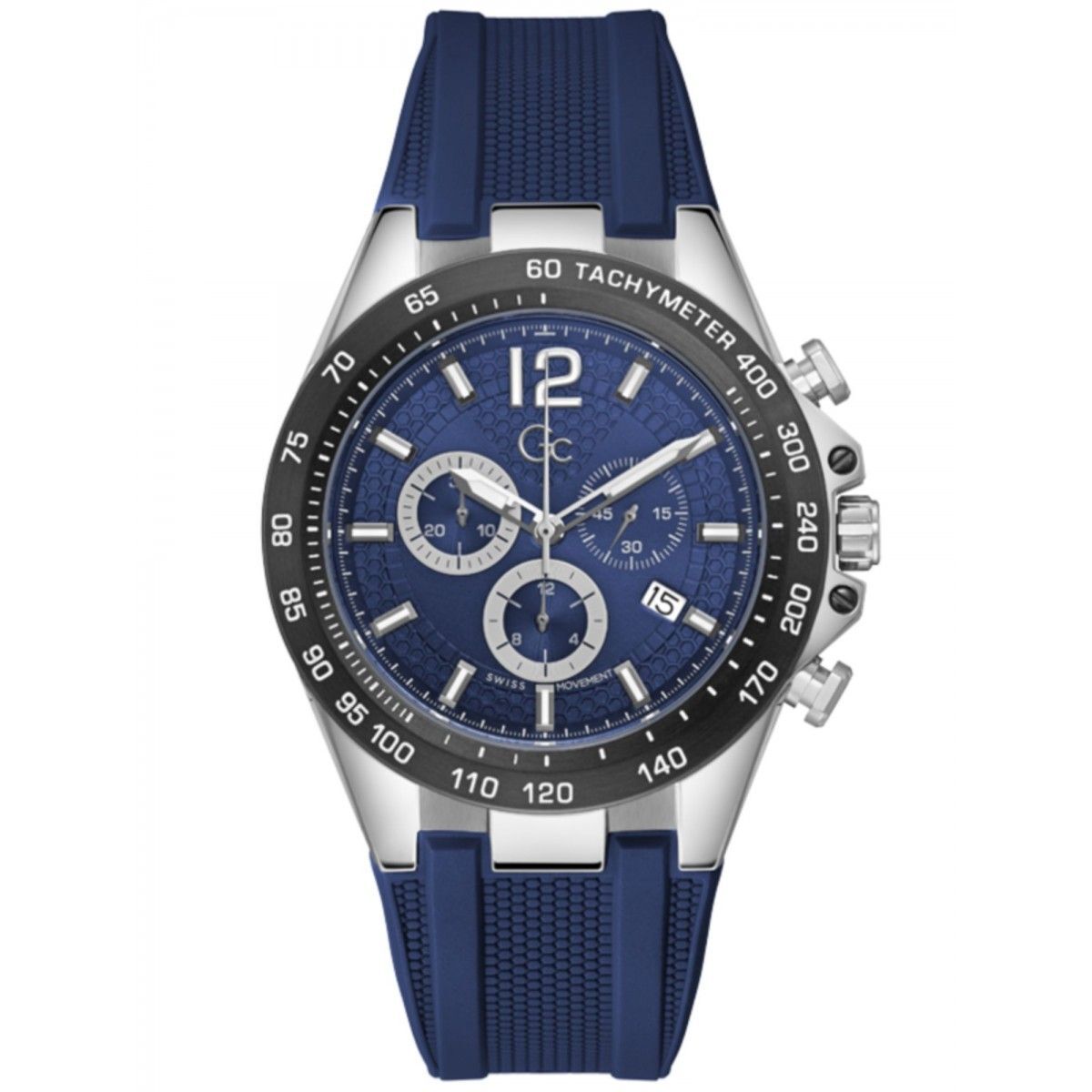Reloj Gc Z07001G7MF Hombre Analogico Cuarzo con Correa de Silicona