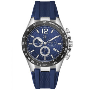 Reloj Gc Z07001G7MF Hombre Analogico Cuarzo con Correa de Silicona