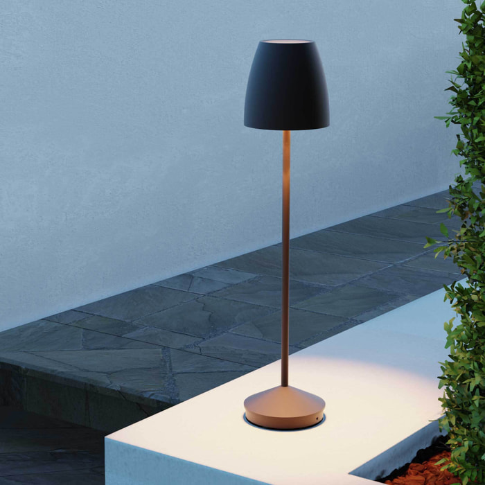 Forlight Eclipta II baliza exterior en marrón con luz led blanco cálido 3000K