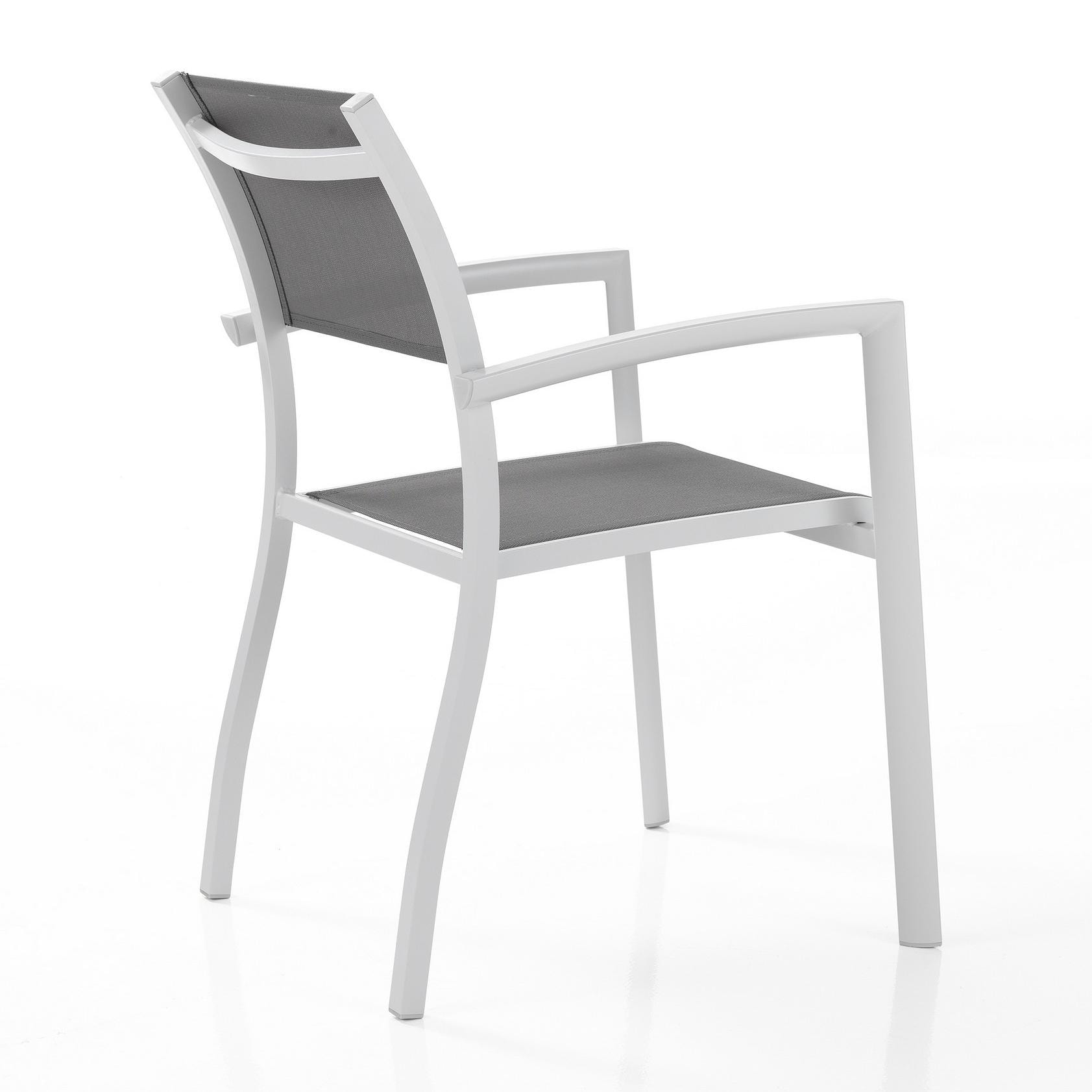 Tomasucci Lot 2 chaises avec accoudoirs intérieur/extérieur NYDRI Blanc