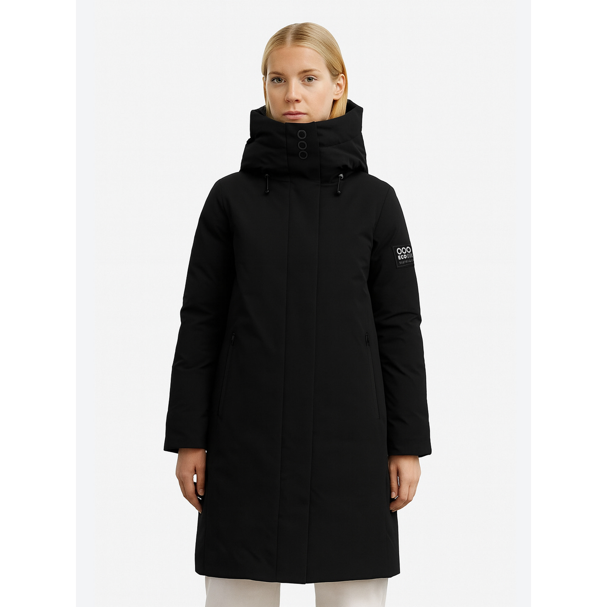 Abrigo para mujer ECOON Bayona Long jacket - Negro