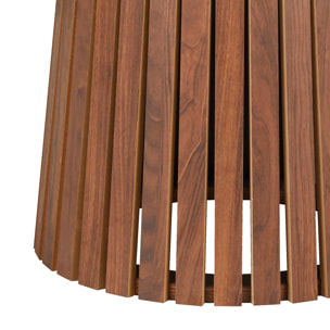 Table à manger ronde 110cm en bois foncé LIV