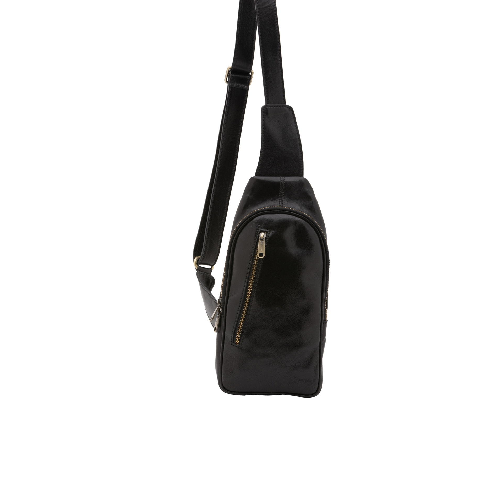 Borsa a tracolla uomo in vera pelle - Modello False - Made in Italy - 35.0 x 16.0 x 5.0 cm