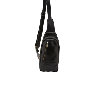 Borsa a tracolla uomo in vera pelle - Modello False - Made in Italy - 35.0 x 16.0 x 5.0 cm