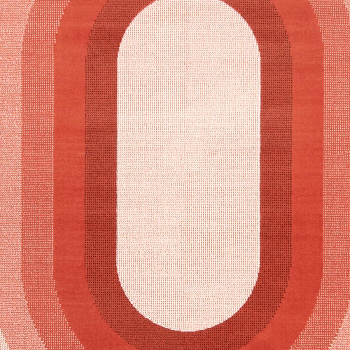 Tapis motif géométrique ovale dégradé, style rétro 70's