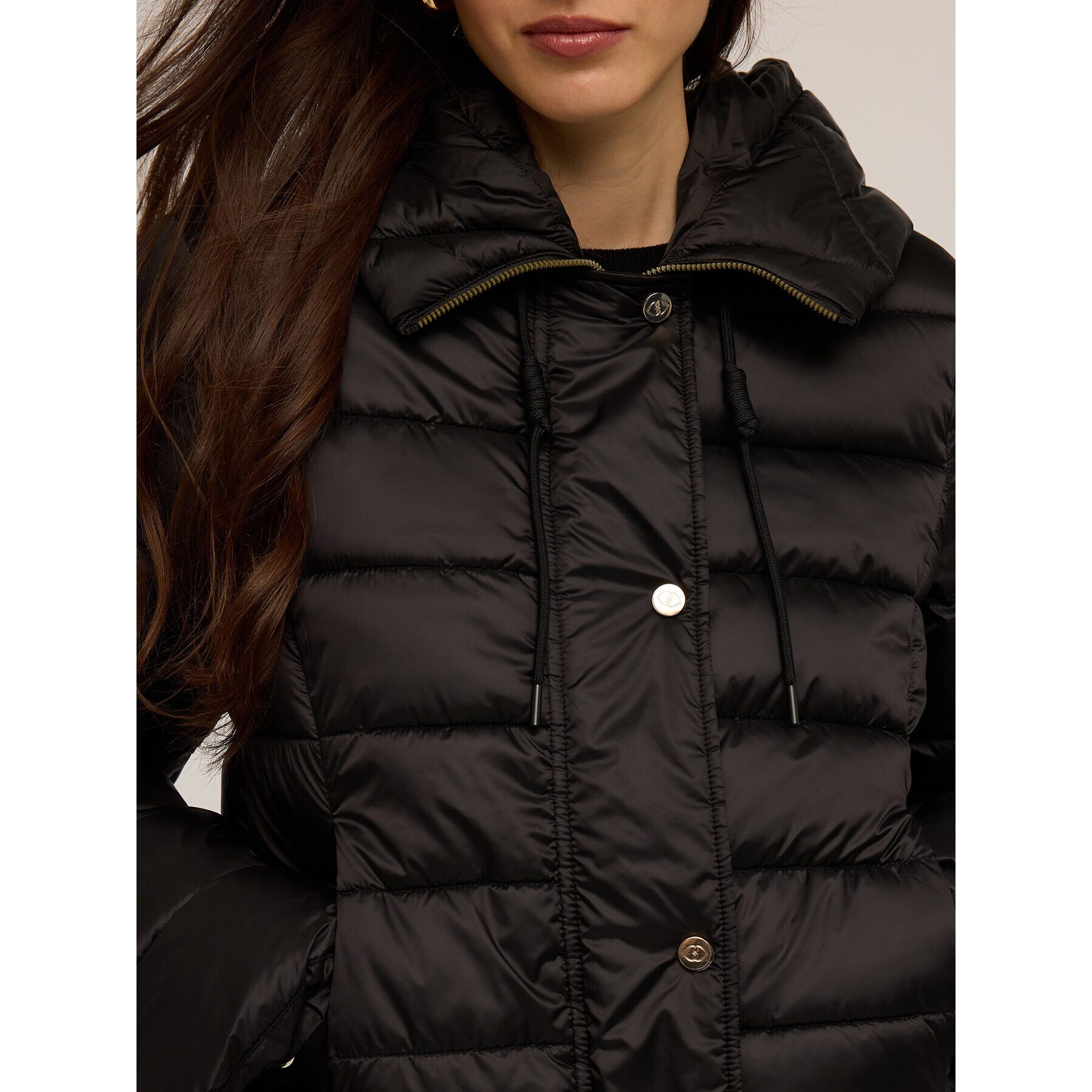 Motivi - Plumífero de nailon brillante - Negro