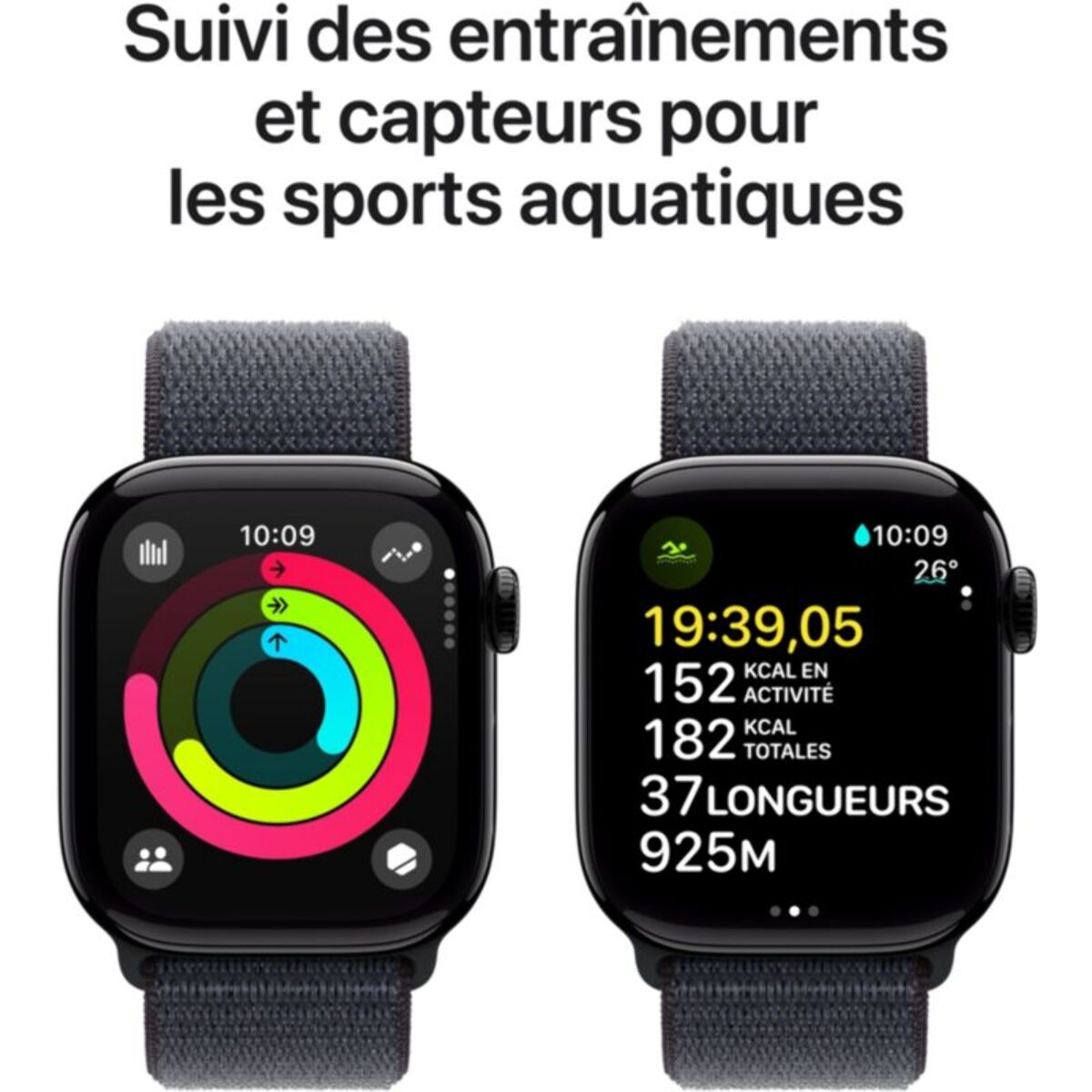 Montre connectée APPLE WATCH Serie 10 42mm Alu/Noir Loop Cellular