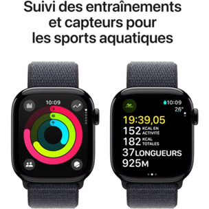 Montre connectée APPLE WATCH Serie 10 42mm Alu/Noir Loop Cellular