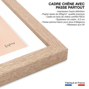 Affiche Graphisme inspiration 50's Affiche sous cadre bois