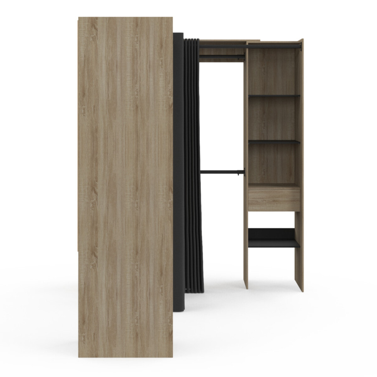 Dressing Justine d'angle 230cm effet bois