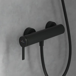 Mitigeur mécanique douche Dawn Noir mat + Ensemble de douche Verve Showers 3 jets Noir mat