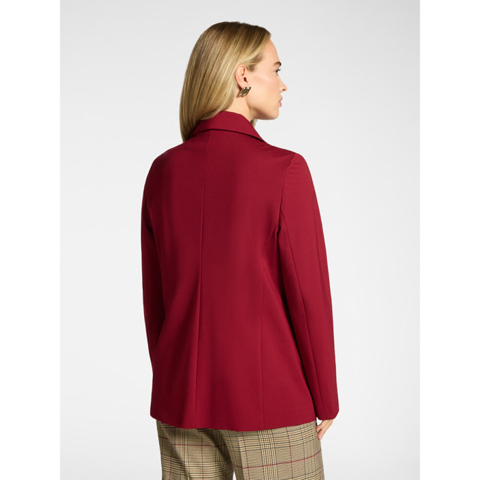 Elena Mirò - Blazer misto viscosa monopetto - Bordeaux