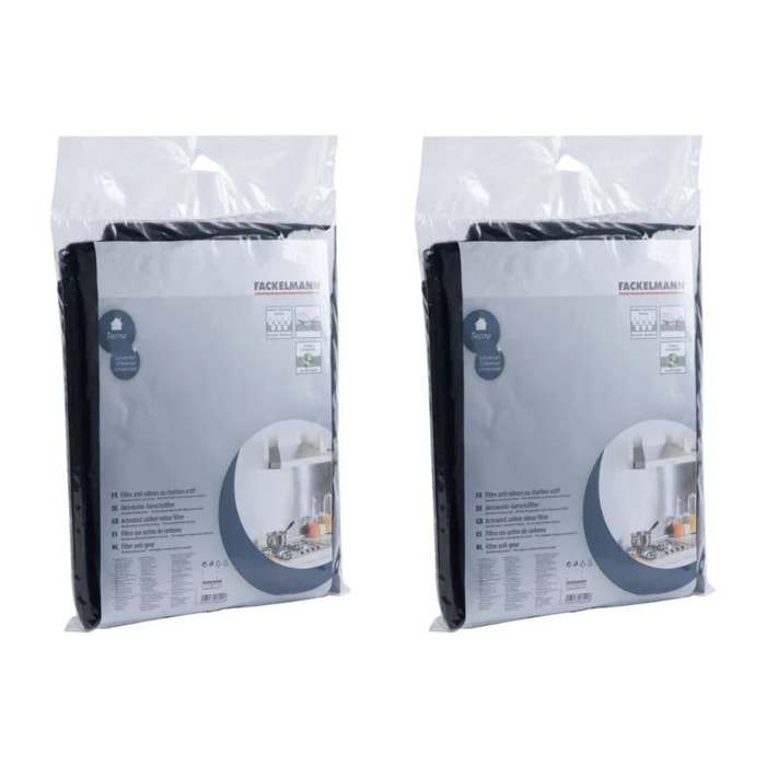 Lot de 2 filtres hotte 47 x 57 cm Fackelmann Tecno