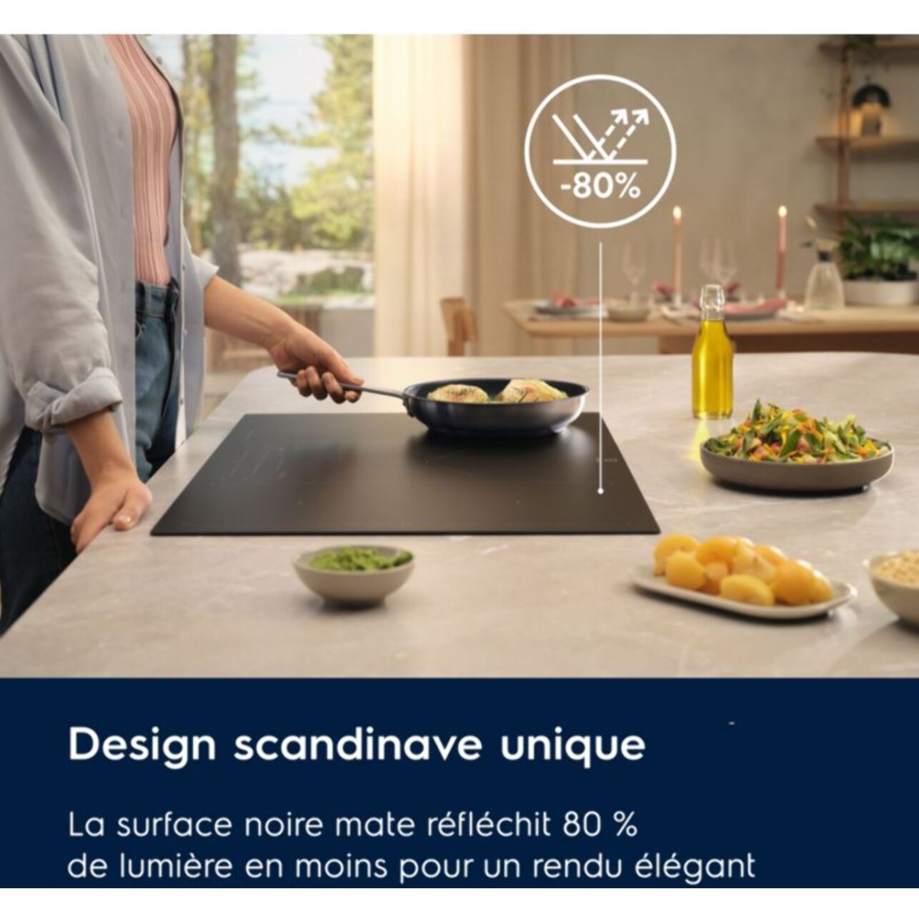 Plaque induction ELECTROLUX EIS87553IZ SaphirMatt 80cm