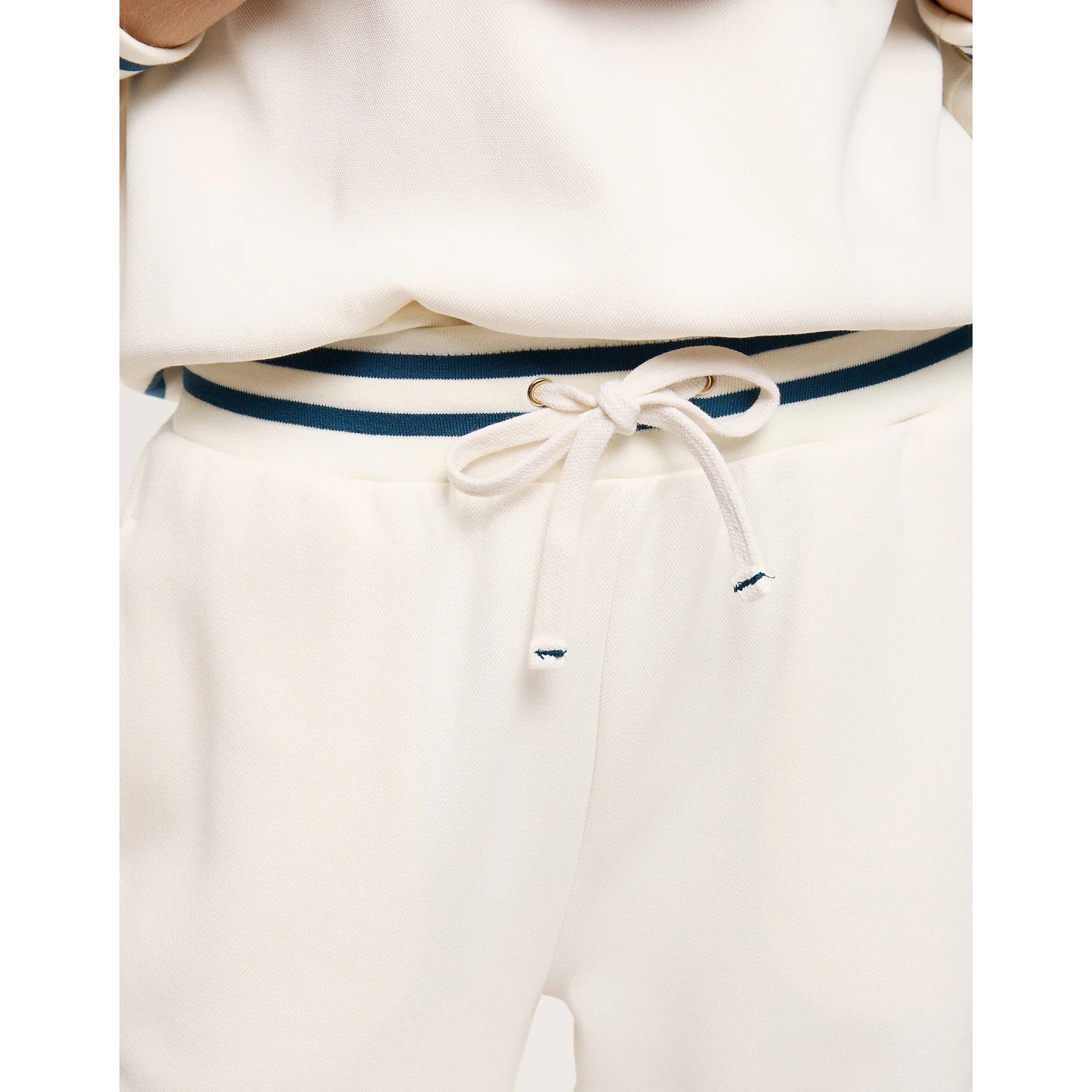 Pantalón del Punto Piqué Blanco - Mitan