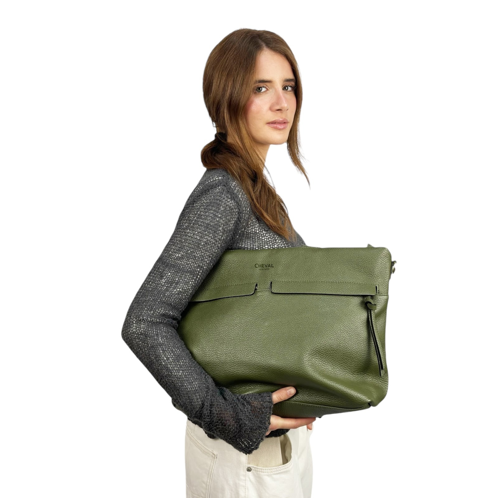 Borsa a mano Cheval Firenze Portofino A/S Verde Militare
