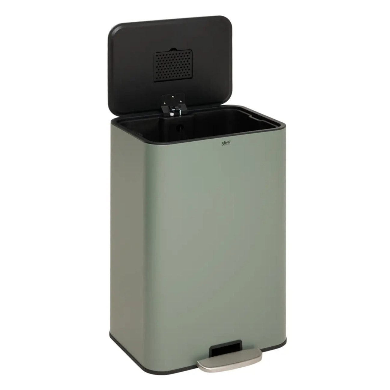 Poubelle rectangulaire à pédale Delta 50L vert