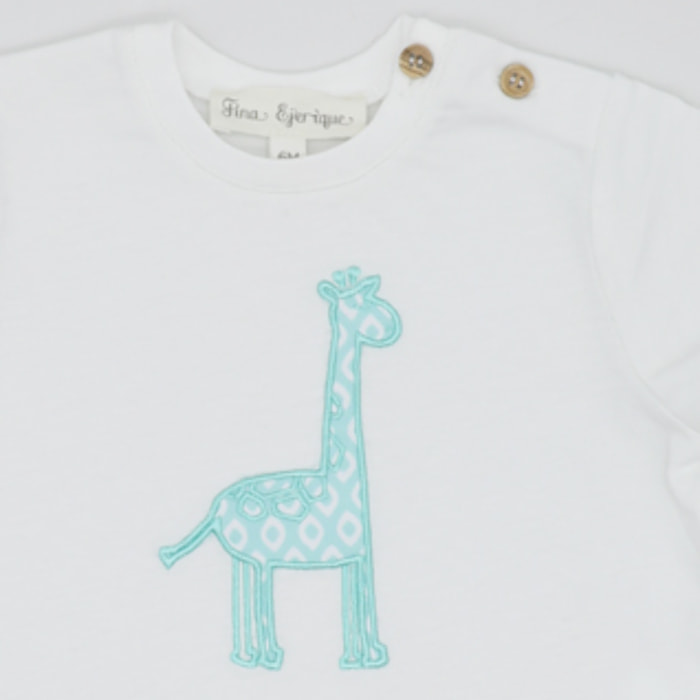 CAMISETA JIRAFA AZUL