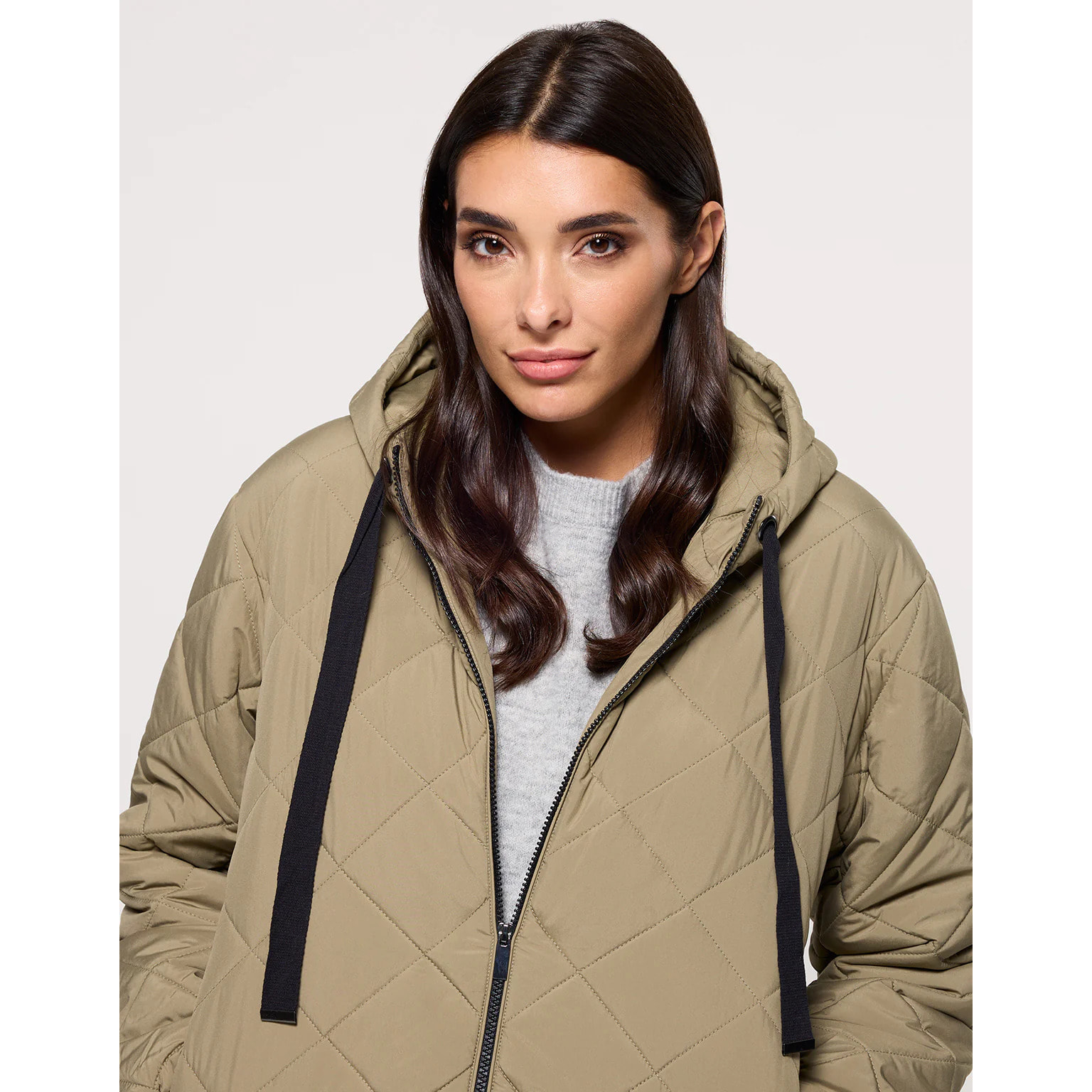 Chaqueta con Capucha Caqui - Dumosa