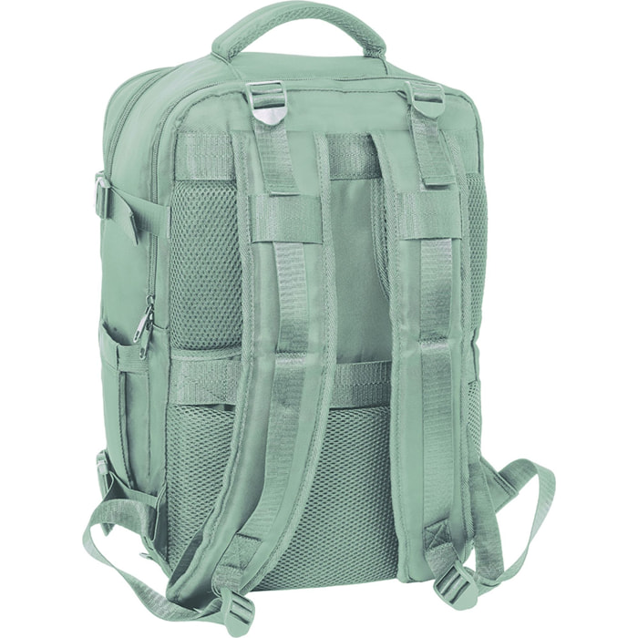 Mochila viaje cabina portatil 15,6 safta "verde pastel"