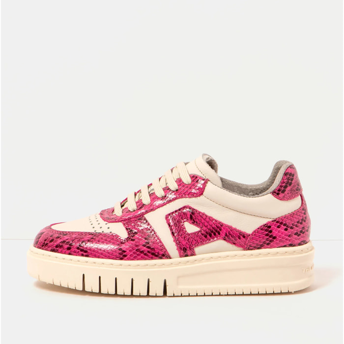 Zapatillas 1777 SNAKE FUXIA-CREAM/BELLEVILLE color Fuxia-cream