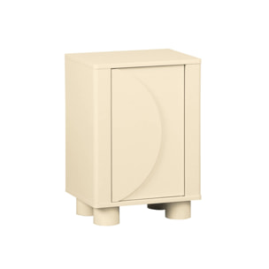 Table de chevet décor bois 1 porte réversible (lot de 2) PONDI