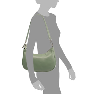 Asso borsa a mano, in pelle autentica finitura dollaro.