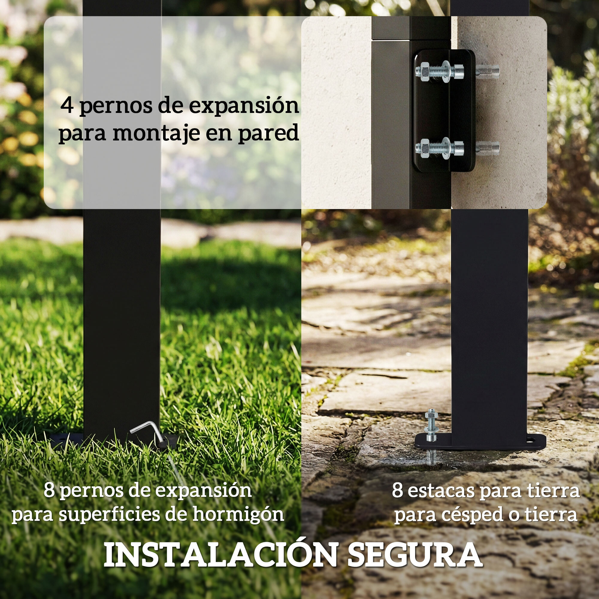 Carpa Barbacoa 2,5x1,5 m, Gazebo para Barbacoa con Techo Inclinable de Policarbonato, UPF50+, Estructura de Metal Galvanizado y Aluminio, Diseño Adosado para Jardín Exterior, BBQ, Gris Oscuro