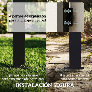 Carpa Barbacoa 2,5x1,5 m, Gazebo para Barbacoa con Techo Inclinable de Policarbonato, UPF50+, Estructura de Metal Galvanizado y Aluminio, Diseño Adosado para Jardín Exterior, BBQ, Gris Oscuro