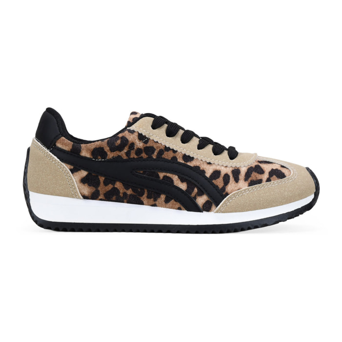 Zapatillas deportivas leopardo con cordones