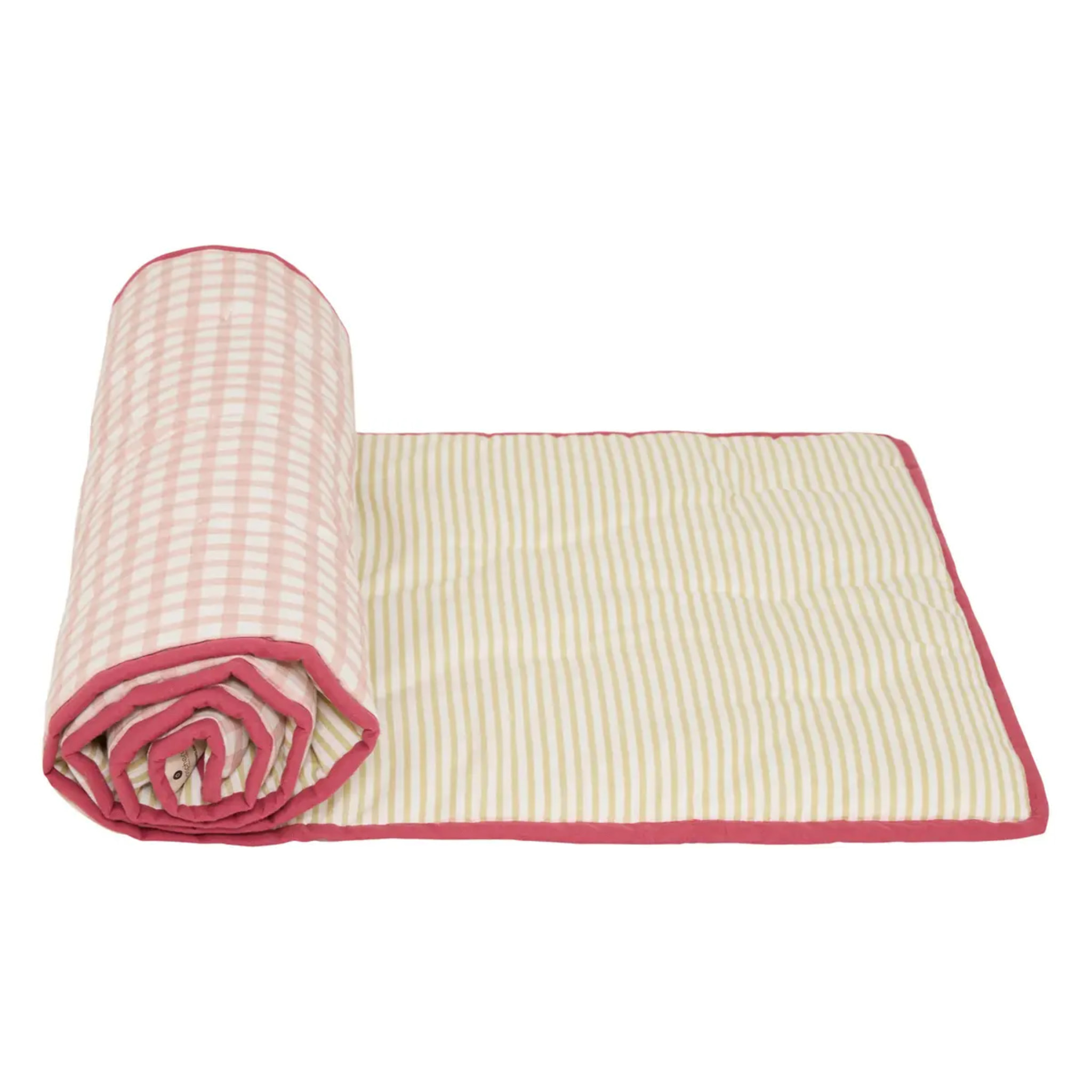 Coussin de sol Fleur de rose 180x60cm vert clair
