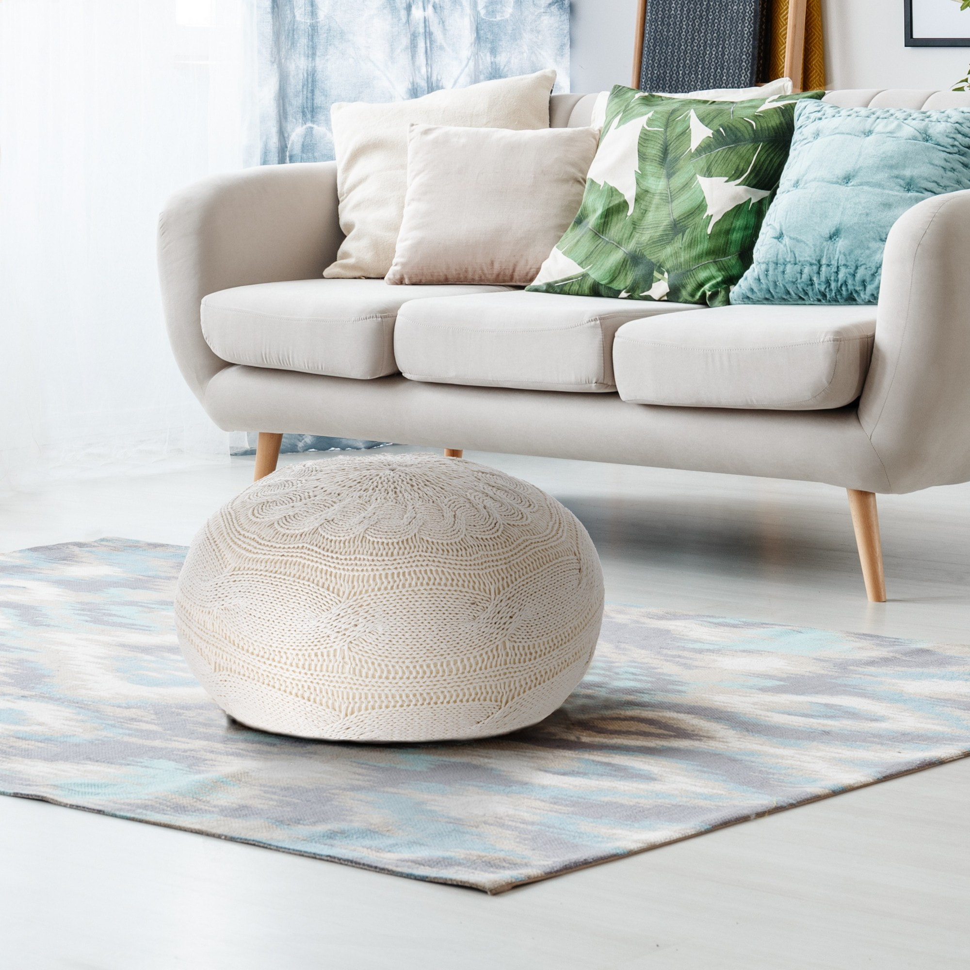 Tomasucci Pouf PLAIT Blanc