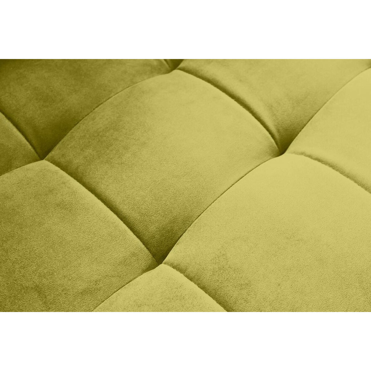 Anna - canapé d'angle droit - 5 places - convertible - en velours - Vert Olive