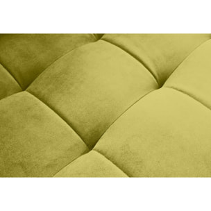 Anna - canapé d'angle droit - 5 places - convertible - en velours - Vert Olive