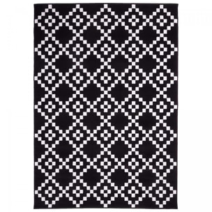 Tapis salon et chambre tissé motif géométrique METI