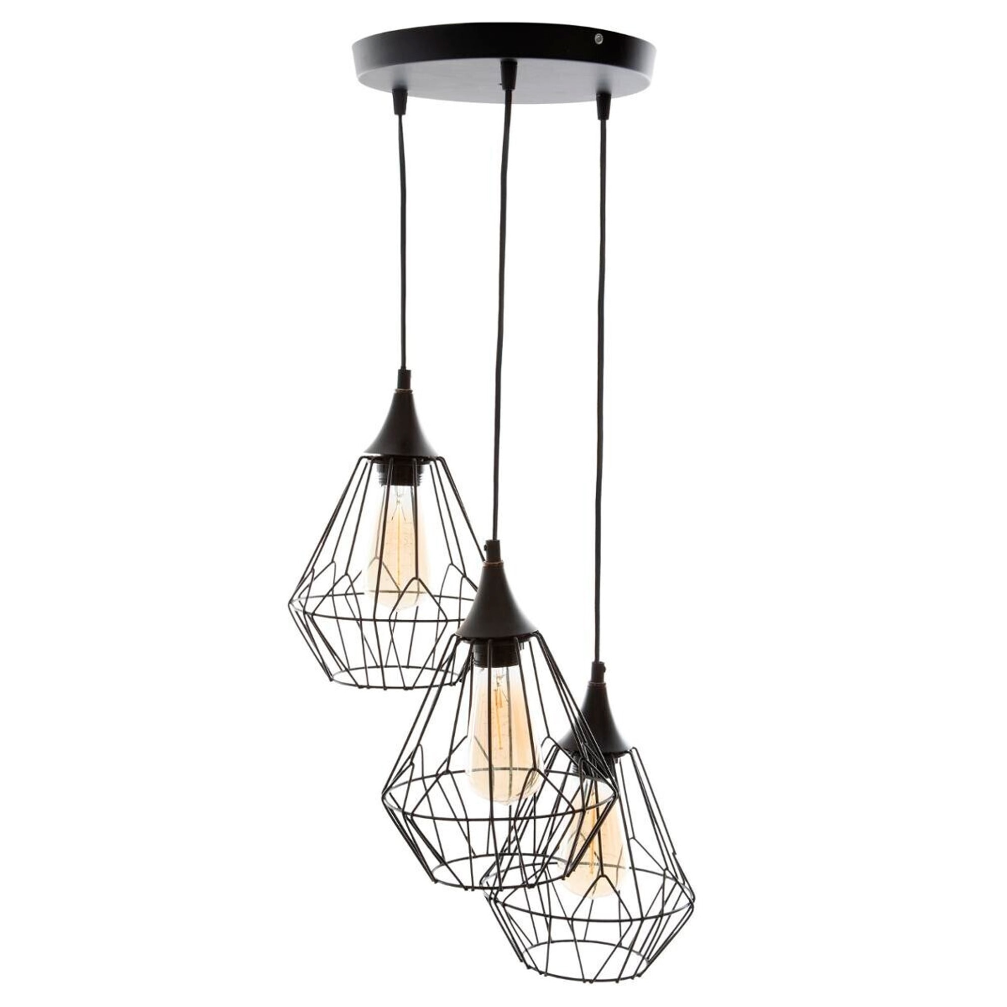 Lámpara de suspensión de alambre x 3