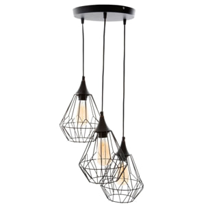 Lámpara de suspensión de alambre x 3